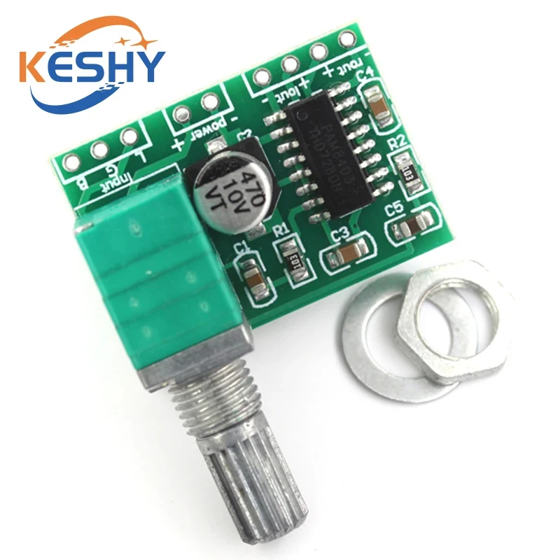 Modulo PAM8403 Scheda amplificatore super digitale Scheda amplificatore digitale classe D 2 * 3W Potenziometro interruttore efficiente