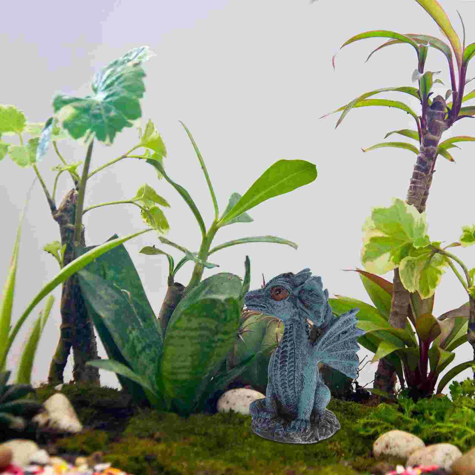 Dragon Stuff Cute Baby Dragonling Figurines Fish Tank Decorations Large Statue Clay Small Figures Garden Decorative