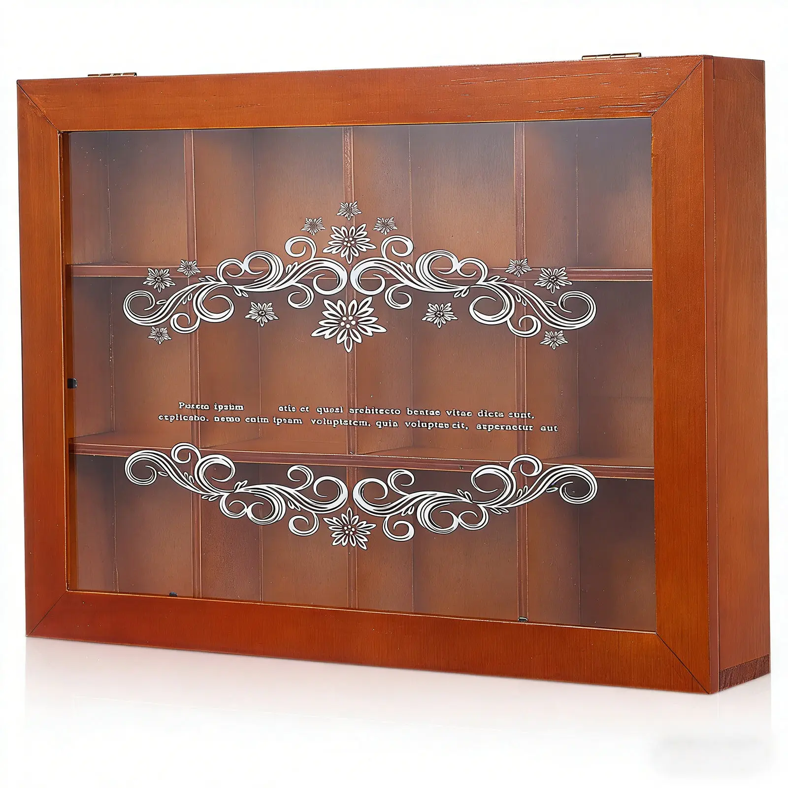 

Wooden Jewelry Organizer Box Retro Chic Design Vanity Table Storage Case Sufficient Capacity for Earrings Rings Necklaces