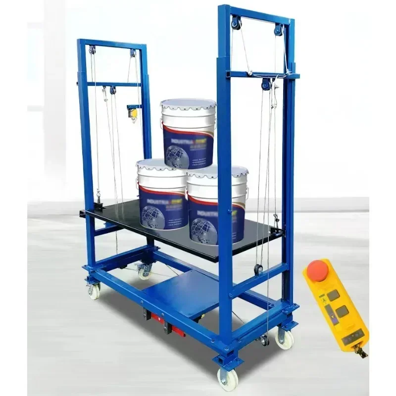 

Electric raised scaffolding remote control lifting mobile platform loading and unloading folding lift