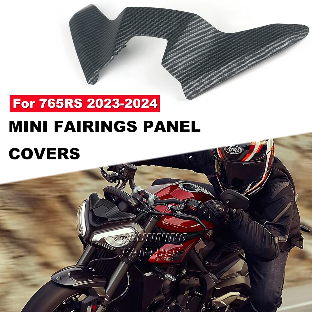 

Motorcycle Mini fairing panel cover For Triumph Street Triple 765R 765RS 2023 2024 Carbon Fibre flyscreen Motorcycle Accessories