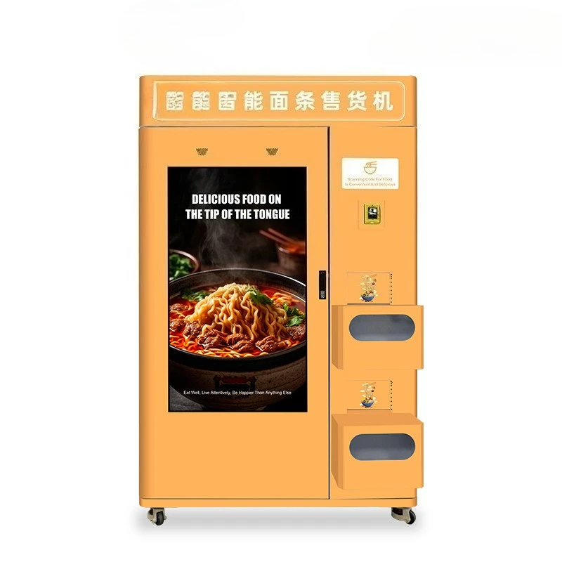 Smart noodle vending machine All-day unmanned noodle hall 3-in-1 pasta machine Scan code self-service vending machine