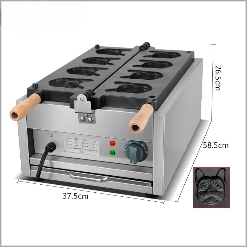 Commercial 4pcs Electric Waffle machine with Temperature control 3KW