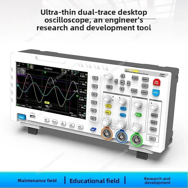 For FNIRSI 1014D Digital Storage Oscilloscope 100MHz Dual-channel Oscilloscope Signal Generator