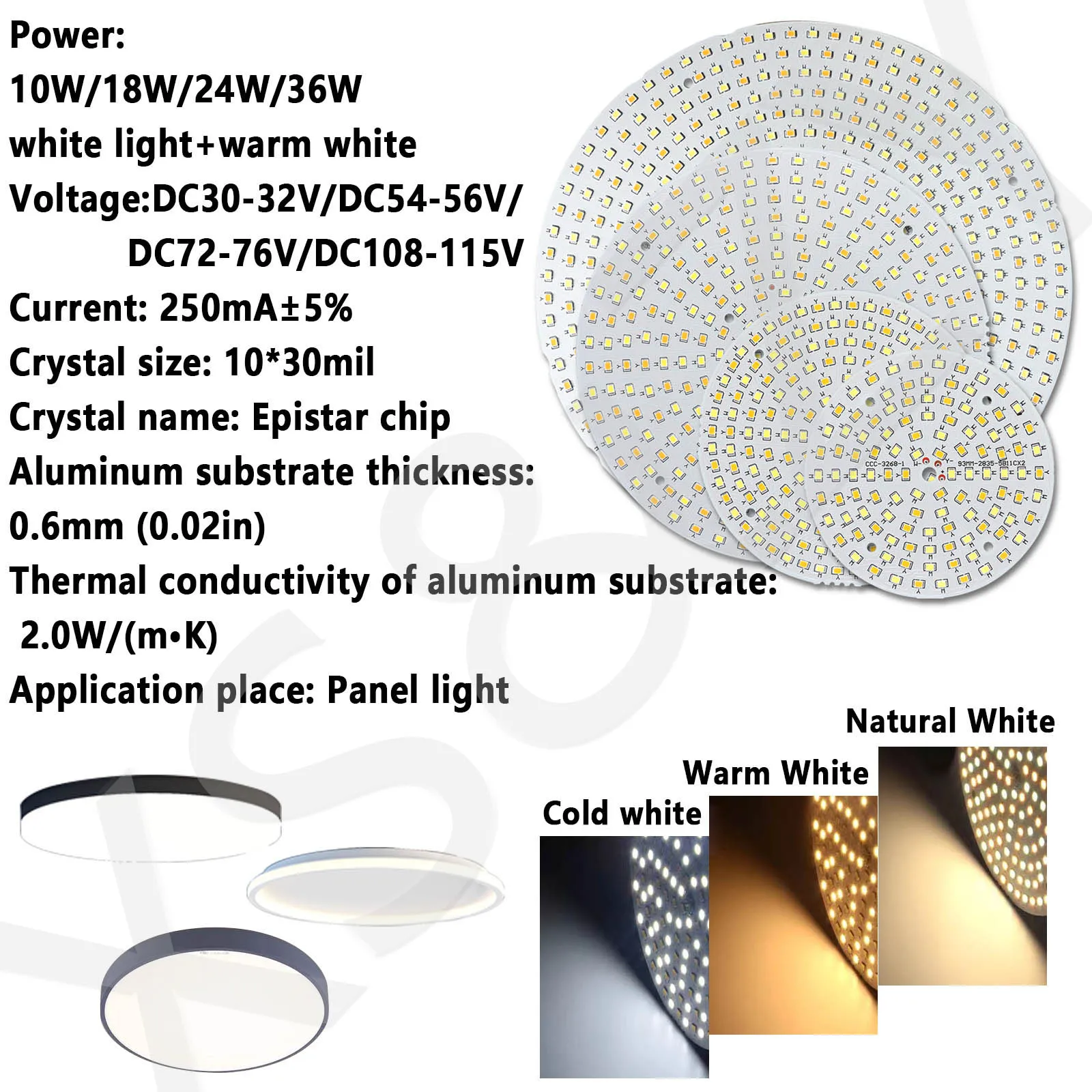 Imagem -03 - Led Chip Fonte Lâmpada Bead para Painel Teto Light Board Corrente Constante Diodo de Entrada Cores 10w 18w 24w 36w