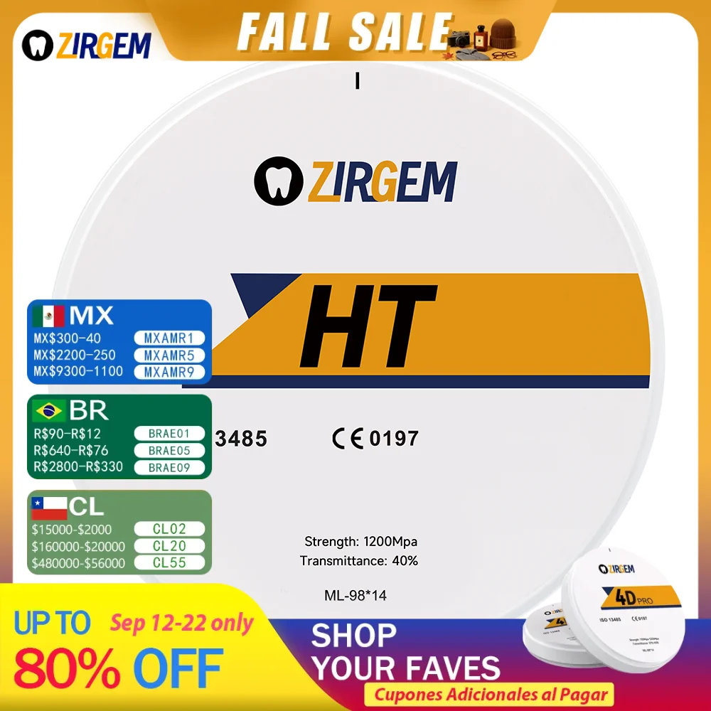 Zirgem 98 мм Стоматологические