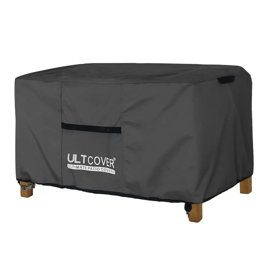 

Чехол для уличного кофейного столика, водонепроницаемый прямоугольный чехол для маленького приставного столика для патио, 50x30x18 дюймов, черный