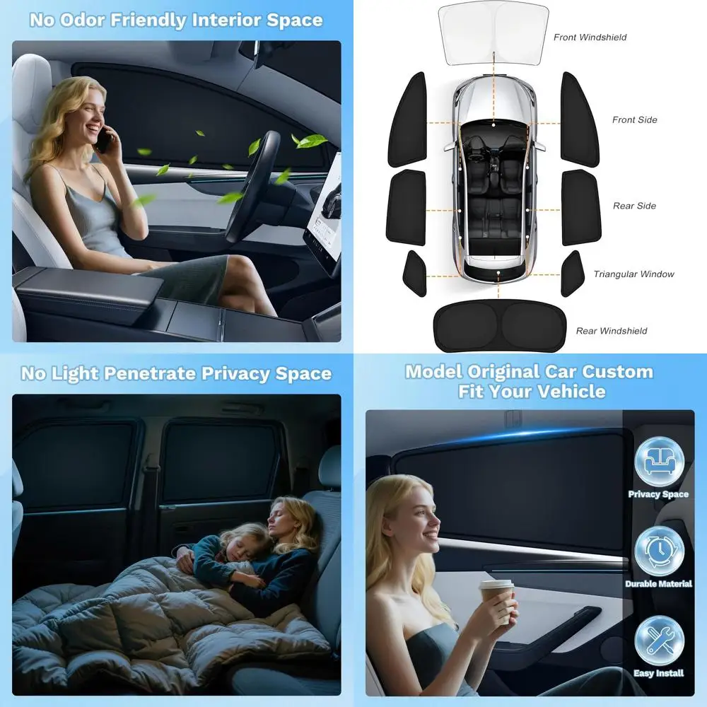 

2014-2023 Cherokee УФ-блокирующие оконные шторы для конфиденциальности — полный комплект для лобового стекла, боковых и задних