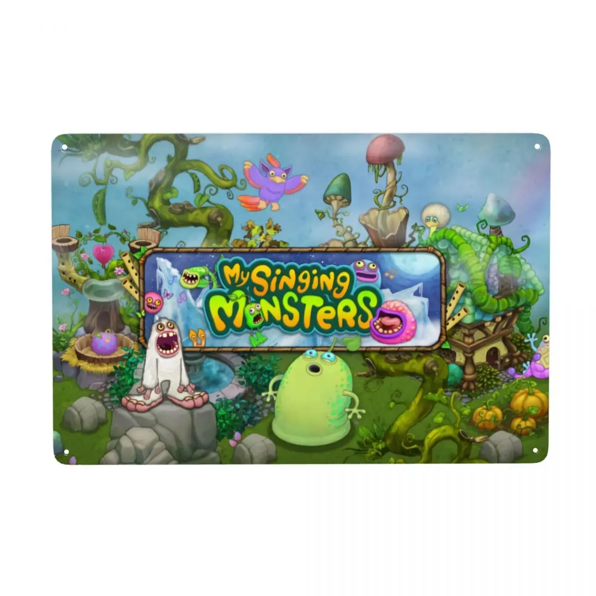 Vintage My Singing Monsters Metal Signs Custom Anime Cartoon Game Tin Plaque Gate Garden Bars Wall Art Decor 30x20cm