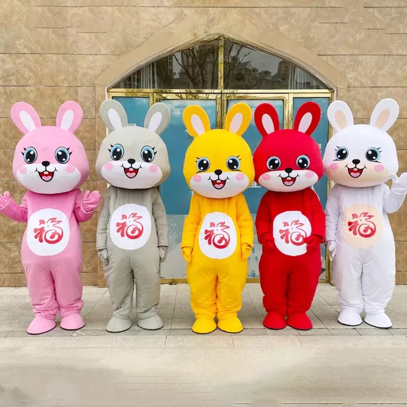 Милый пасхальный кролик костюм талисмана забавный счастливый кролик косплей платье костюм праздник реклама животное карнавальный реквизит для выступлений