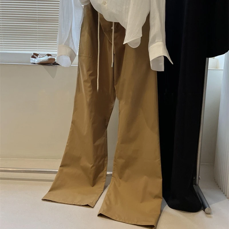 ฤดูใบไม้ผลิและฤดูร้อนกางเกงทํางานลําลองอเนกประสงค์ผ้าฝ้ายกางเกงเชือกสีกากีลําลอง