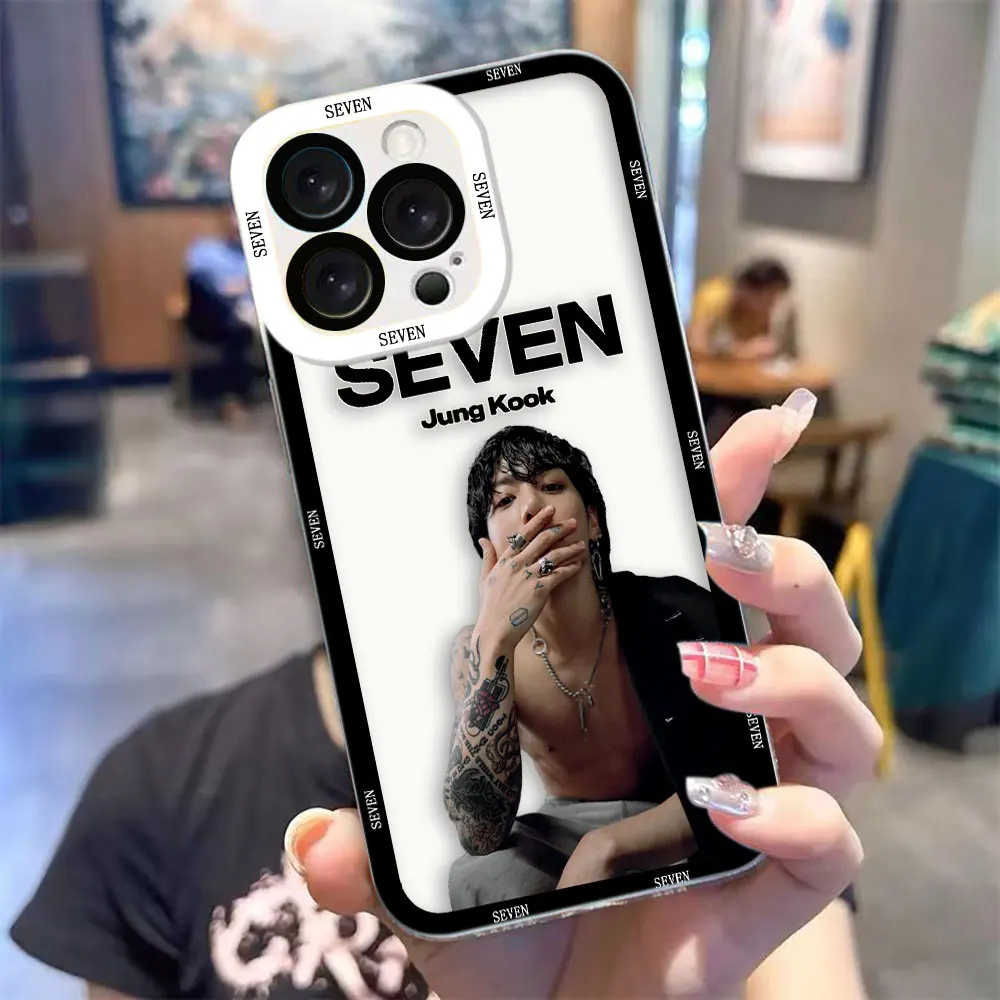 S-Seven Gold J-Jungkook J-Jeon Cover Clear Phone Case For iPhone Apple 17 AIR 16E 16 15 14 12 13 11 Pro Max Plus XR TPU DIY Case view 3