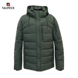 TALIFECK Men Winter Jacket Quilted Coat Winter Thick Warm Cotton Padded Jacket Mens Coat Down Jacket European Size Outerwear