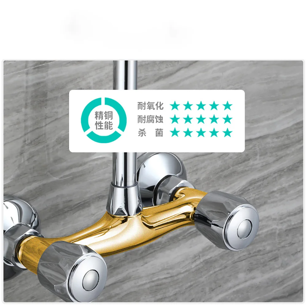 Tianview Brass body in-wall kitchen faucet hot and cold vegetable basin sink laundry pool chrome-plated 360° outlet faucet