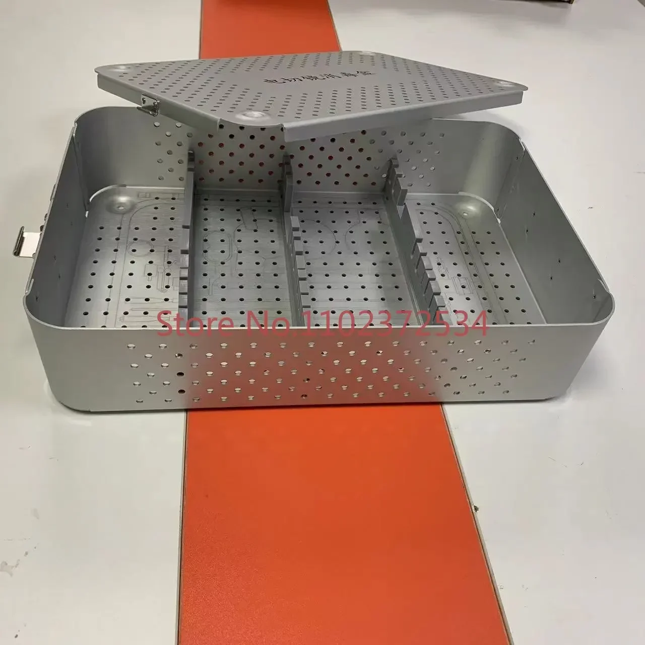 Sterilization box of electrosurgical lens medical aluminum alloy high-temperature and high-pressure surgical instruments