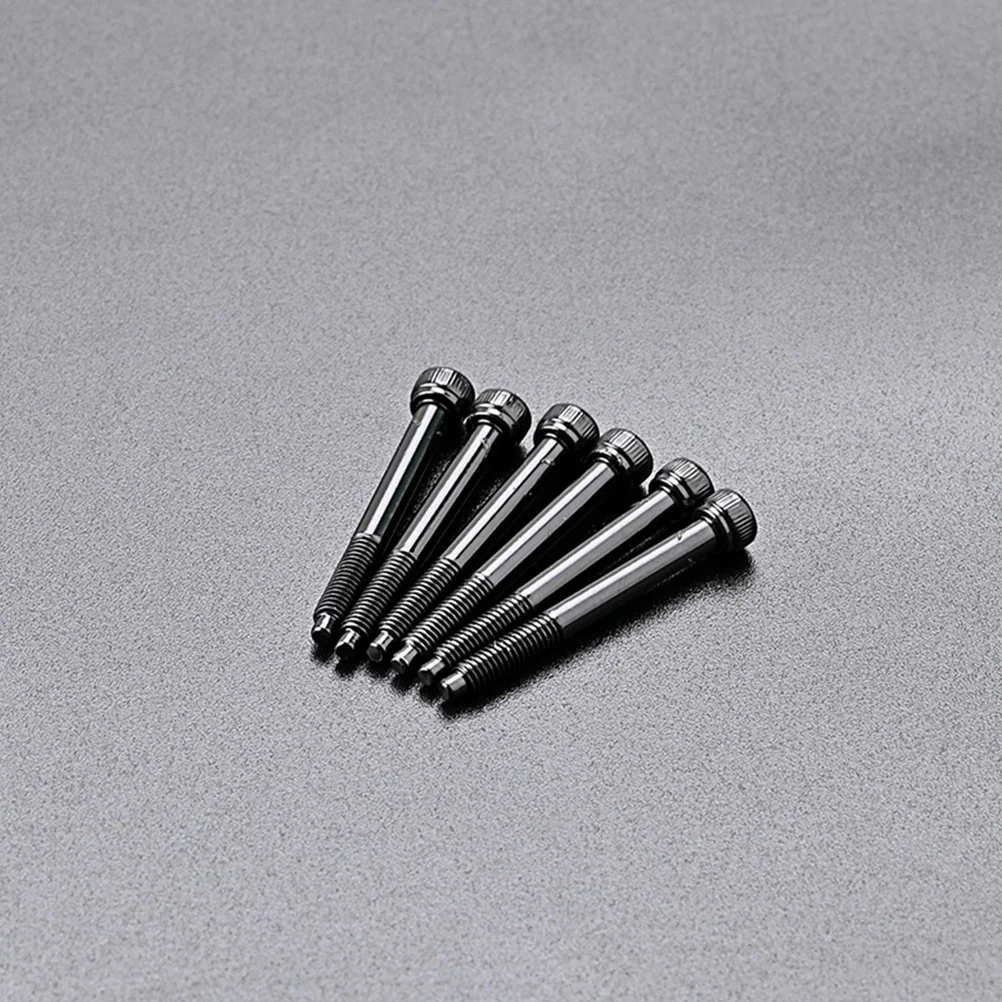 

6 Pcs Bridge Saddle Metal Components Set Electric Guitar Sustain Improvement Replacement Parts Professional
