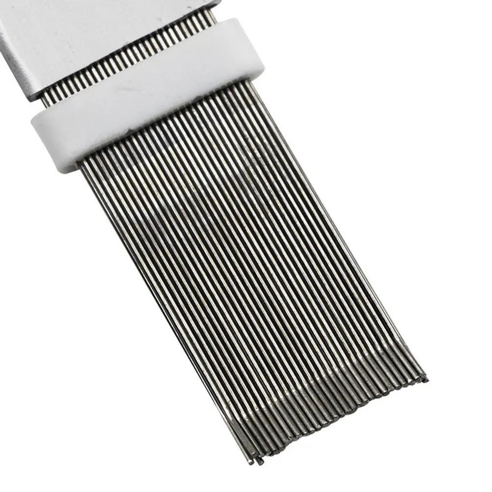 

3Pcs Condenser Comb Stainless Steel Fin Brush Air Conditioner Fins Cleaner Lightweight Time Saving Silver