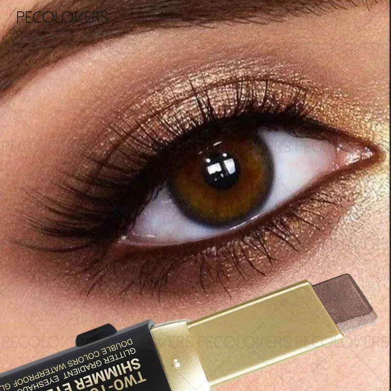 Lazy Two-color Eye Shadow, One Touch To Set, Eye Highlight, Brighten Eyes, Multi-color Options, Eye Cosmetics