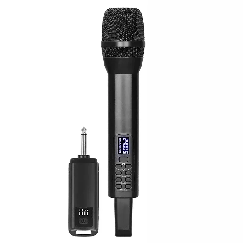 Drahtloses Mikrofonsystem, das Echo-Höhenbass auflädt, 2,4 G Handmikrofone, dynamisches Karaoke-Mikrofon für Außenauftritte – Detail 3