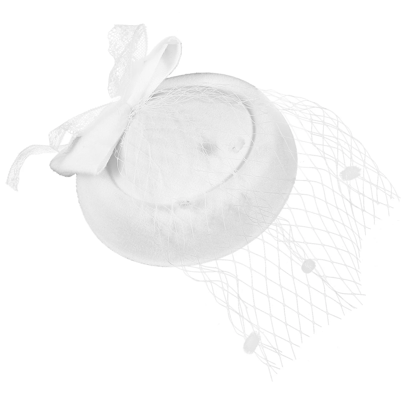 

Fashionable Bridal Fascinator Hat Elegant Wedding Headpiece Tea Party Banquet Bride Hair Decoration Lace Mesh Fascinator Hat