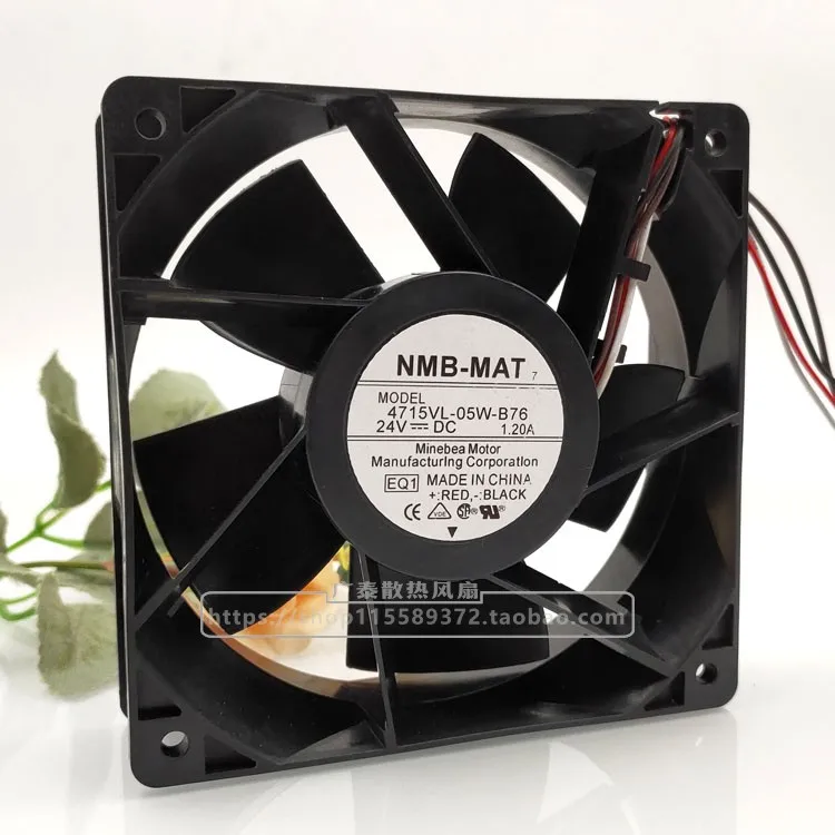 

НОВЫЙ ОРИГИНАЛ 4715VL-05W-B76 24 В 1,20 А 12038 120x120x38 мм ОХЛАЖДАЮЩИЙ ВЕНТИЛЯТОР РАДИАТОР