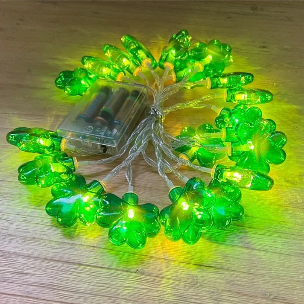 

New St Patricks Day Green Lights Battery Operated USB Lucky Party Lighting Led 3D Shamrocks Lights Home Decor