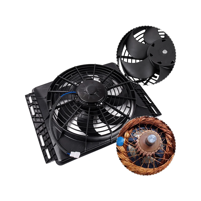 

Электрический вентилятор охлаждения радиатора 120 Вт 12 В 24 В Автомобильный конденсаторный вентилятор кондиционера Радиатор горячего стержня Классический мышечный автомобиль Грузовик Конденсатор