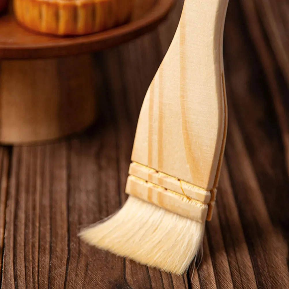 

4pcs Wood Baking BBQ Pastry Basting Kitchen Supplies Oil Oil Brush Kitchen Supplies Grill Basting Tool Cake Mooncake Brush