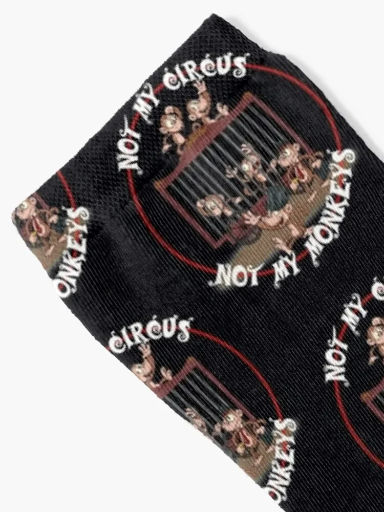 Not my circus, Not my Monkeys Socks gym essential retro designer brand Socks Woman Men's