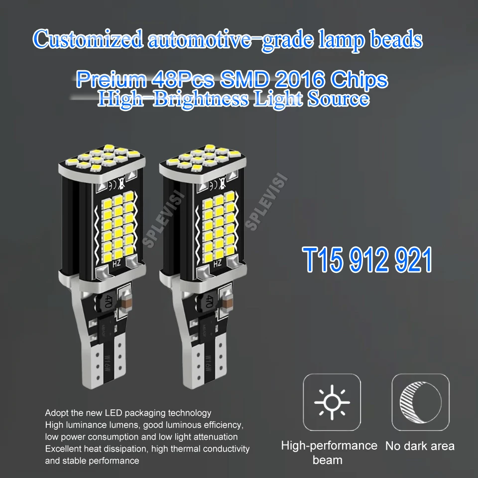 

921 LED Bulb Reverse Light, 906 916 W16W 912 Bulb 350% Brighter Super Bright T15 Backup Lights Replacement Reverse light BulbS