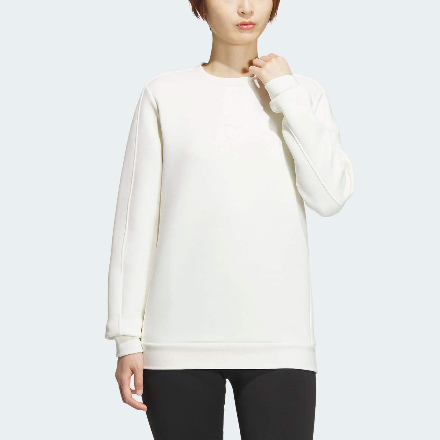 

Adidas genuine W PM CREW women's round neck sweatshirt pullover JE8610