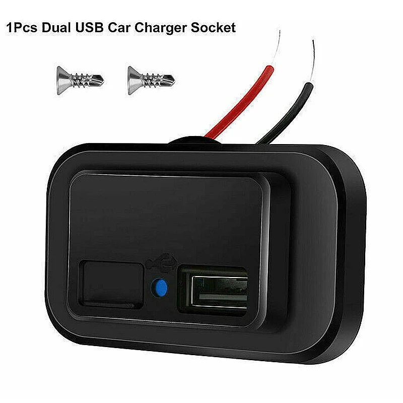 

Camper Dual USB Ports Charge Socket For RV Motorhome Camping Caravan Bus Marine DC5V/3.1A 12V Charger Modification Accessories