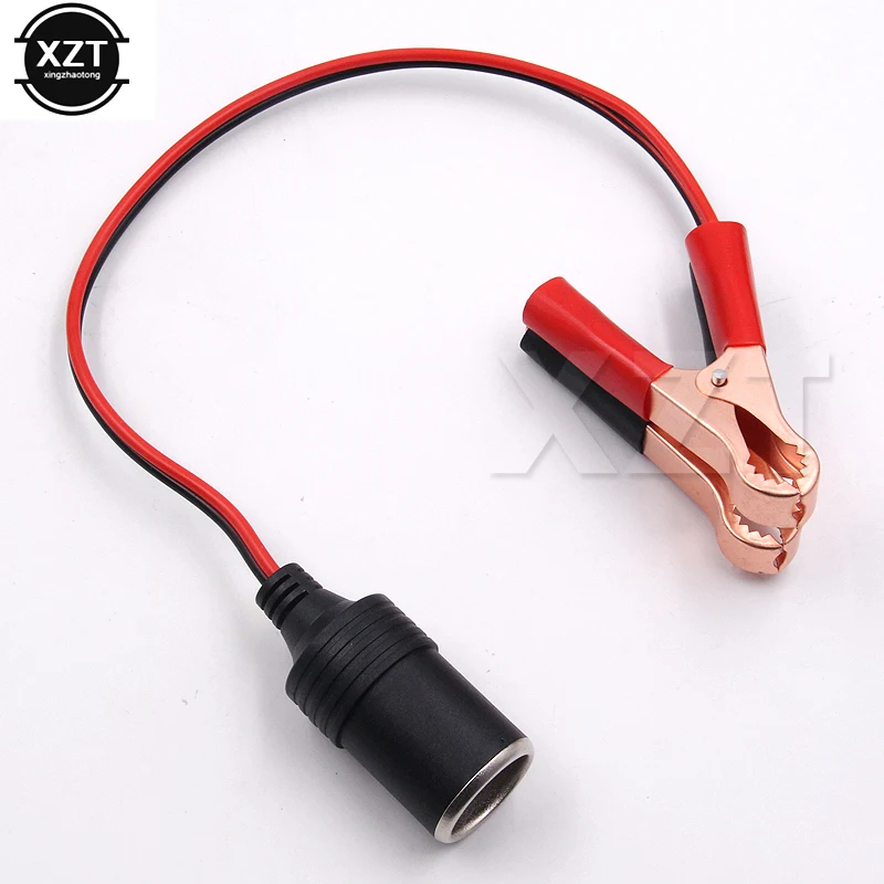 NEWEST 1 Pcs Universal Car Styling Car Auto Alligator Clip 12V DC Cigarette Lighter Socket Adapter Wholesale Car Accessories
