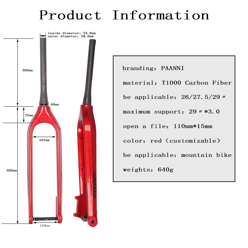 Bicycle Forks 26/27.5/29