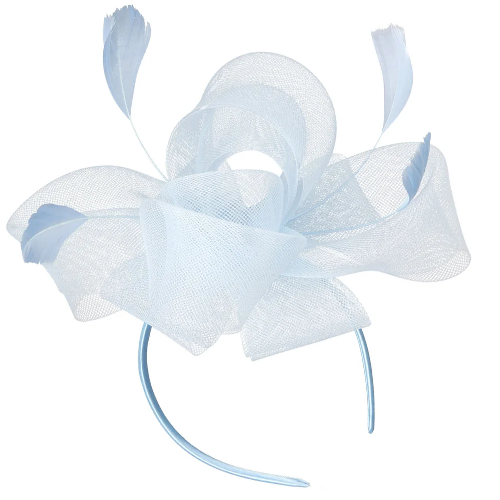 Tea Party Hat White Tiaras Top Floral for Women Red Fascinator Headpiece Hats Retro Accessories Hairpin