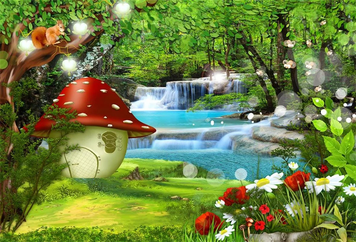 

customize 3d photo wall mural Cartoon children room fantasy forest decoration murals background living room mural wallpaper