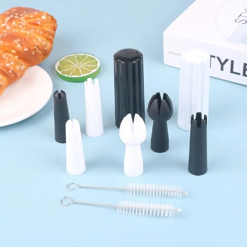 5Pcs/Set Decorating Mouth Cream Foamer Base Tips Holder Whip Cream Dispenser Part Whipping Tip Mounting Mouth Cake Biscuit Tools