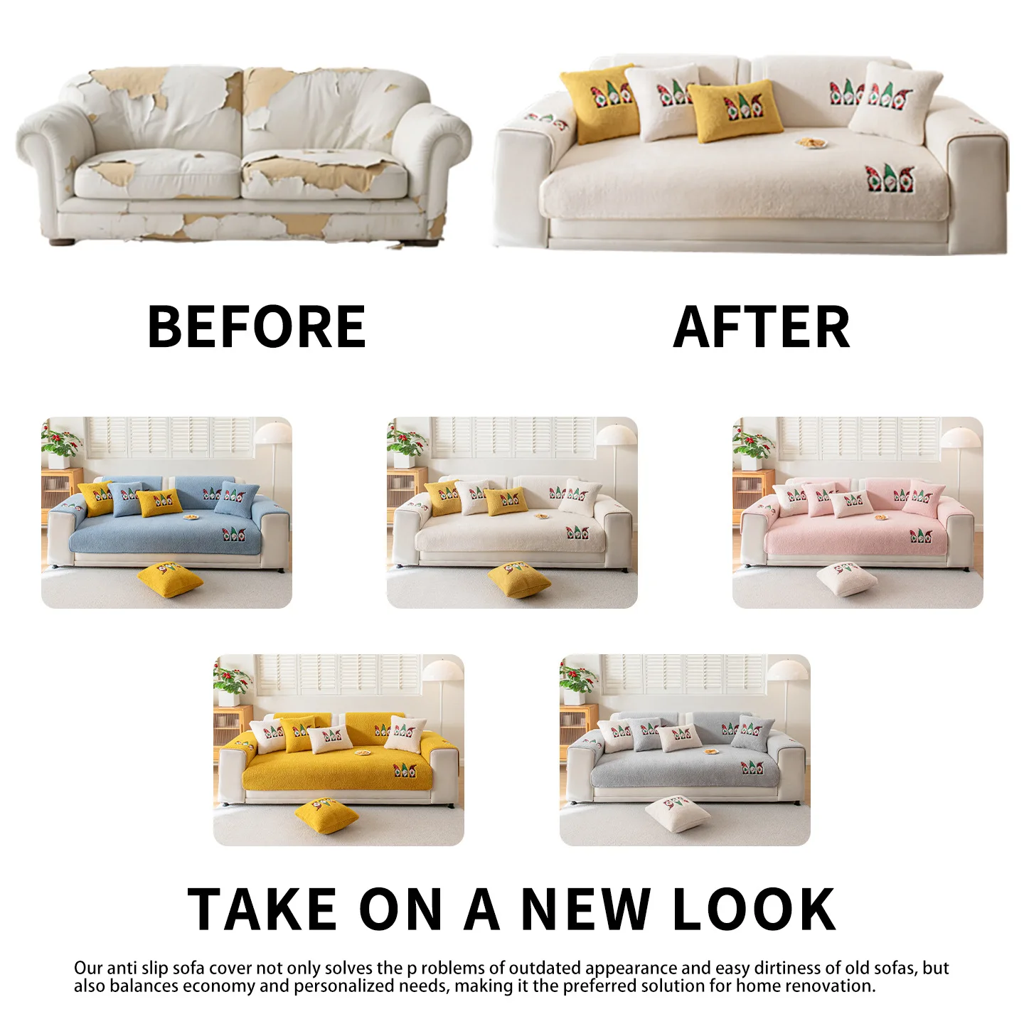 Living Room Quality Sofa Cover for Custom Orders, Please Contact Customer Service, Support Customized Sizes and Colors