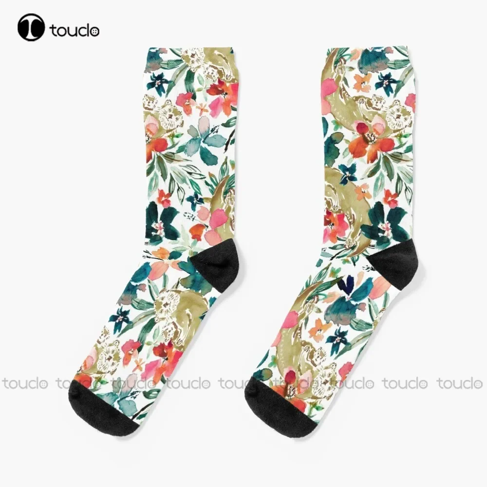 

Sea Otter Paradise Floral Socks