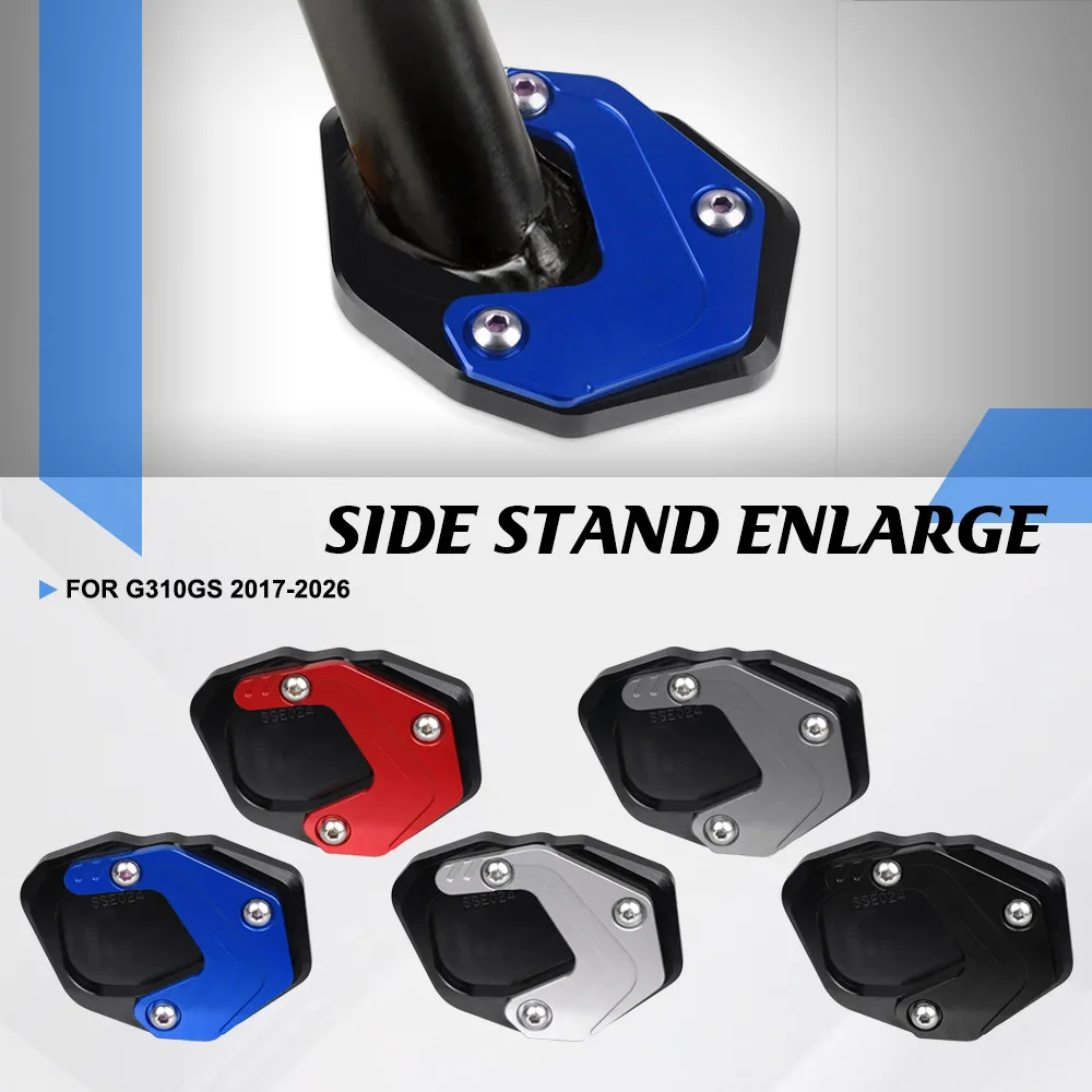 

For BMW G310GS 2017-2018-2019-2020-2021-2022-2023-2024-2025-2026 CNC Side Stand Enlarge Extension Kickstand Foot Pad Support