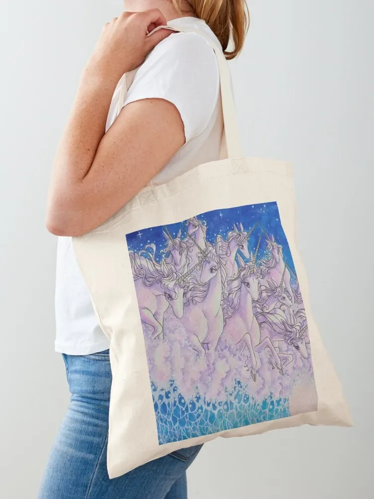 

Unicorns in the sea part two Tote Bag shopping bag logo free delivery bags bags woman 2025 shopper bag woman