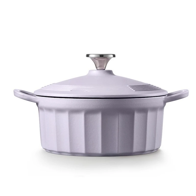 

Cast iron soup household stew pot multi-functional pan with induction cooker
