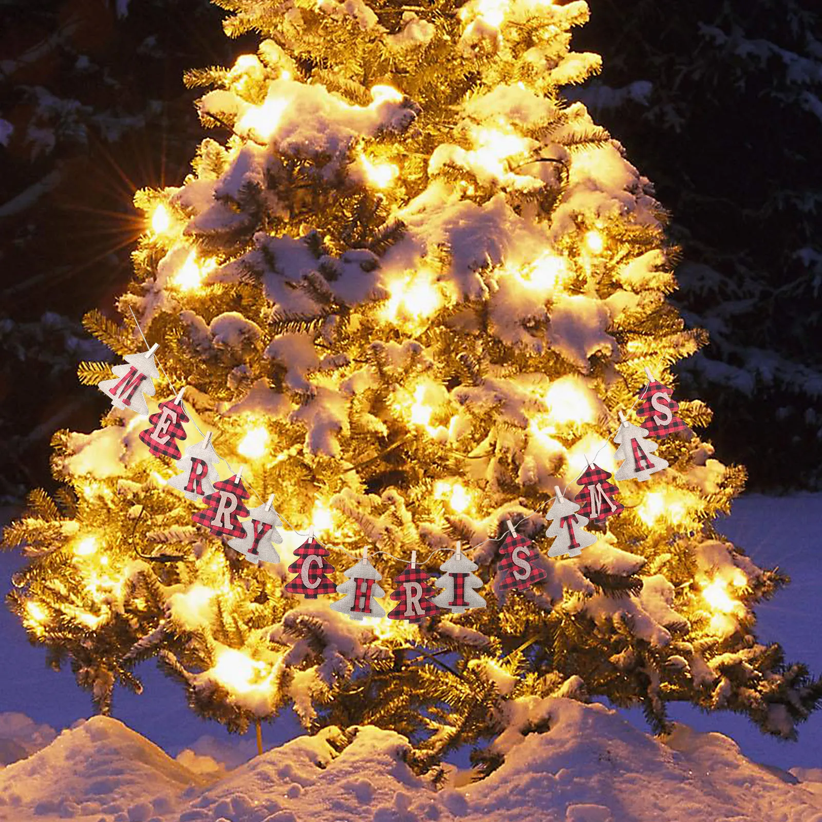 1 قطعة شجرة عيد الميلاد الرايات العلم قلادة عطلة ديكور حفلات راية معلقة مهرجان عيد الميلاد الاحتفال جدار الزينة ديكور #6