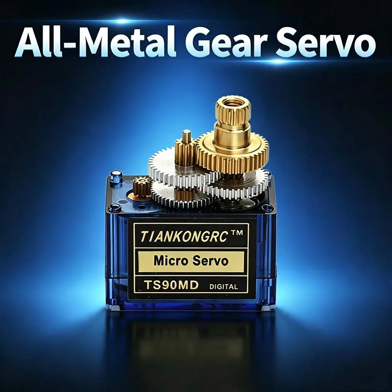 TS90M Metal Copper-Geared Servo for Fixed-Wing RC Airplanes, Model SG90, 9g