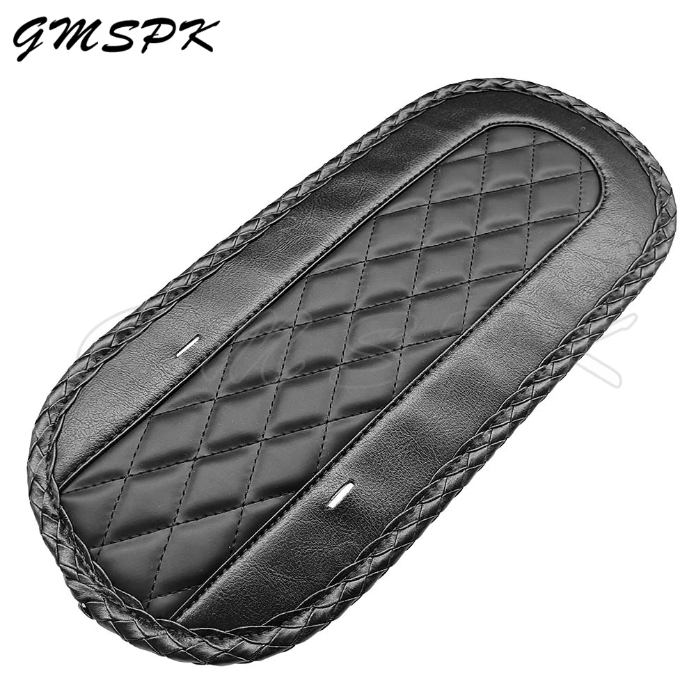 Motorcycle Leather Rear Fender Bib Seat Cover Cushion Pad Fit for Harley Touring Electra Glide Road King FLHT FLTR 2008-2018