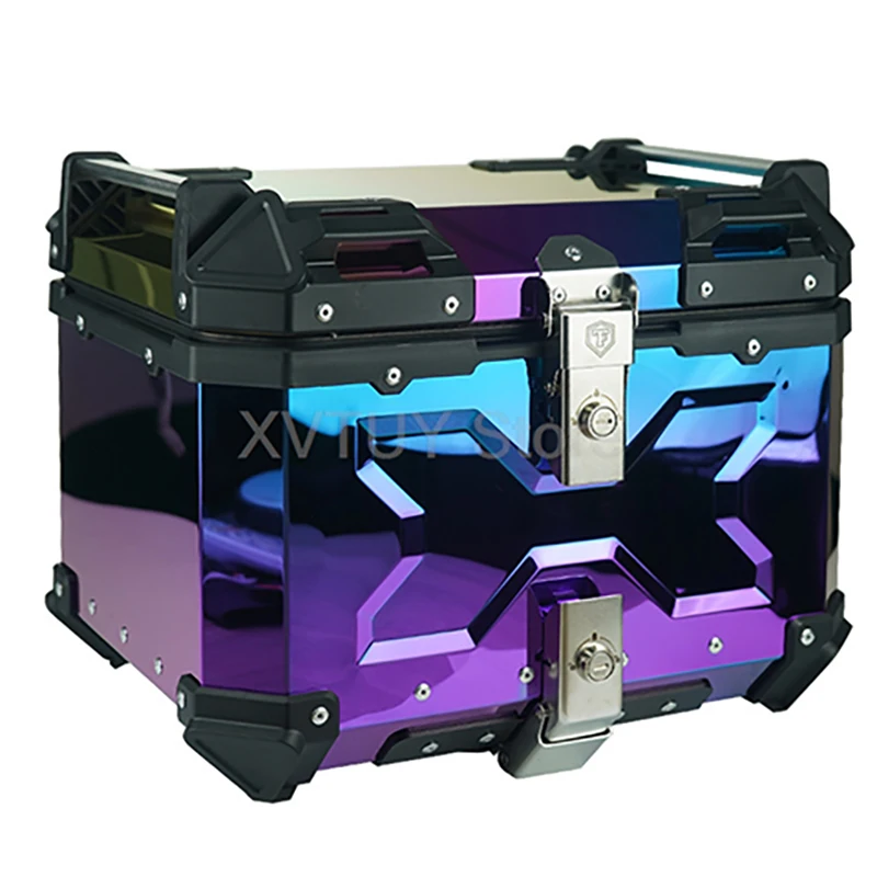 

45л 55л 65л мотоциклетный верхний ящик из алюминиевого сплава багажник для шлема водонепроницаемый универсальный мотоциклетный хвостовой ящик чехлы для хранения багажа