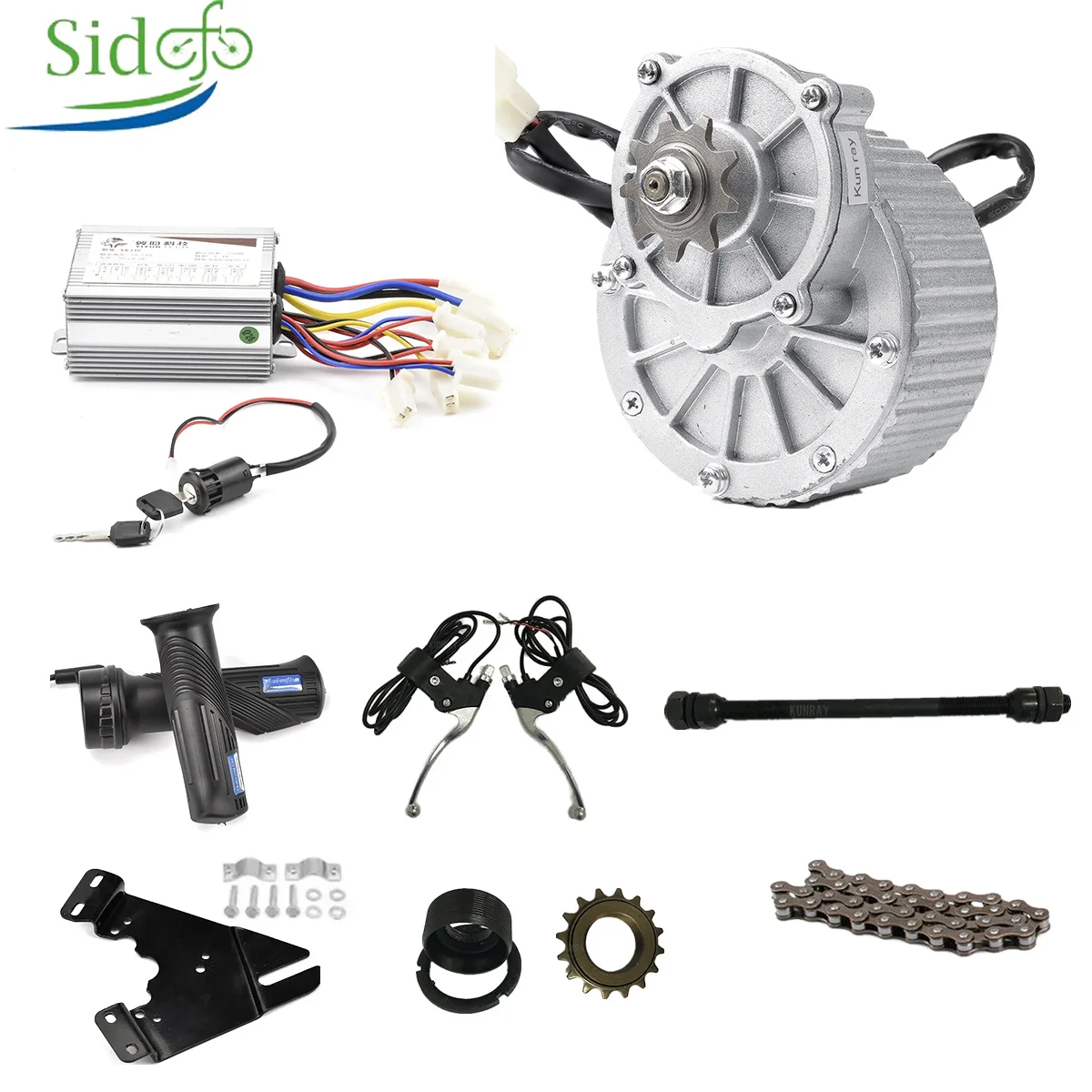 MY1018 DC Gear Brushed Motor 450W 24V/36V Electric Bicycle Parts Kit Conversión Bicicleta Eléctrica with YK31C Controller