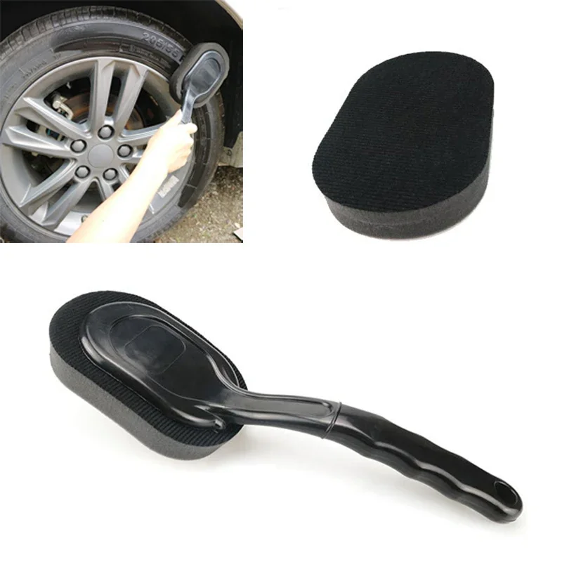 Auto Tire Wheel Waxing Polishing Sponge Washing Cleaning Brush Long Handle Car Wheel Special Wash Cleaning Sponge Brush