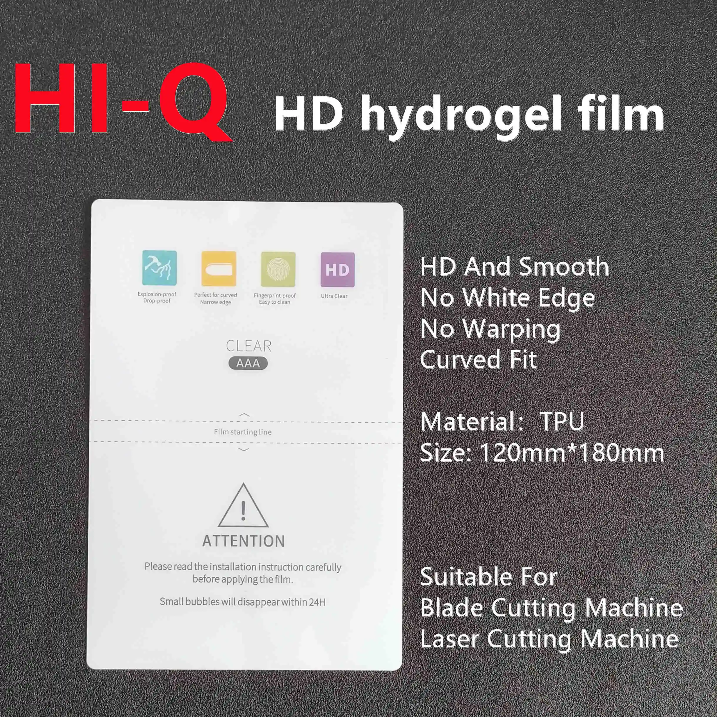 50pcs HD Hydrogel Film For All Mobile Phone LCD Screen Protector Universal Film For Blade Intelligent Cutting Machine TPU Curved