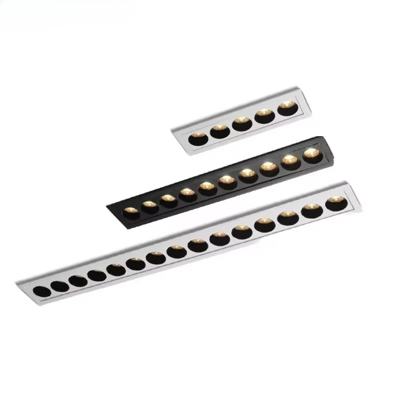 

Modern Home Decoration Embedded Anti-Glare Linear Light Multi-head Square Spotlight